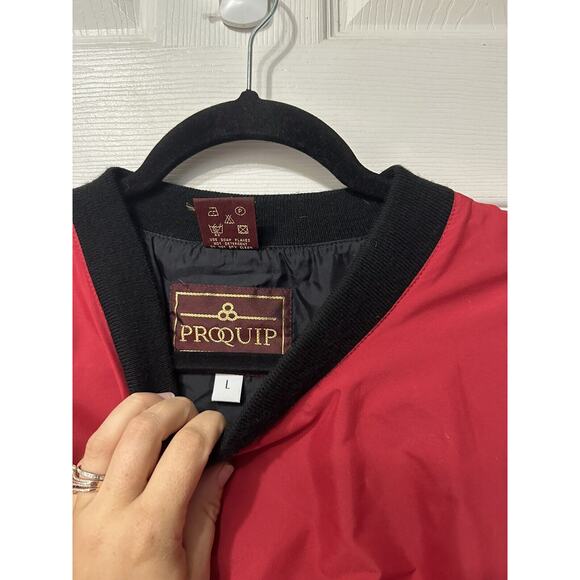 Proquip Men’s Windbreaker Pull over Golf Jacket Logo Red Size Lg - Picture 2 of 5
